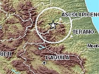 Mappa dell'evento sismico